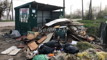 Новости » Общество: В районе Стройгородка у дороги появилась большая свалка мусора