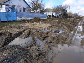 Жители Горностаевки утопают в грязи из-за работ по газификации поселка