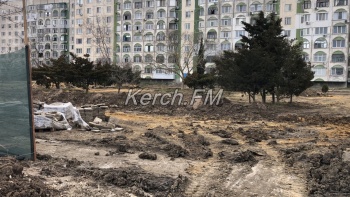 В сквере на Таврической площади продолжается благоустройство