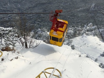 Новости » Общество: В Крыму в середине апреля пошел снег