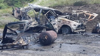 Новости » Криминал и ЧП: Баллоны с газом взорвались в багажнике авто в Крыму