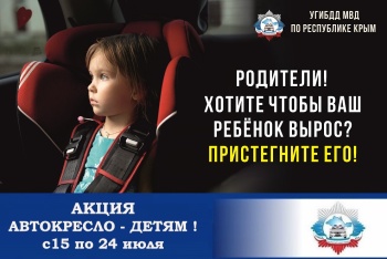Новости » Общество: Широкомасштабная акция «Автокресло-детям!» пройдет на дорогах Крыма