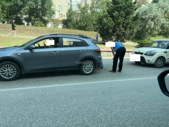 На Свердлова в Керчи автомобили догнали друг друга