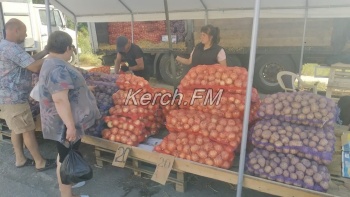 Новости » Общество: На оптовом рынке в Керчи вновь прошла сельхозярмарка