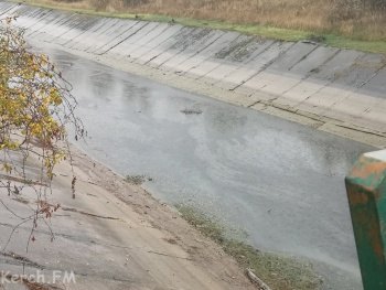 Новости » Общество: Мутная вода почти на дне: Северо-крымский канал обмелел