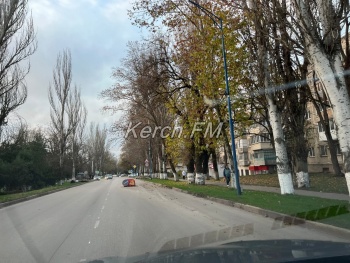 Новости » Общество: На Орджоникидзе в районе «Школьной» появилось препятствие на дороге