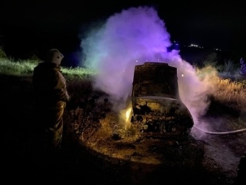 В Крыму на ходу загорелся автомобиль