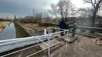 Подходит к завершению ремонт моста через речку Мелек-Чесме