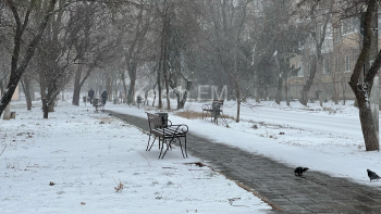 В Керчи выпал долгожданный снег, - горожане