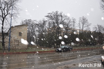 Новости » Общество: В Крыму на неделе ожидается мокрый снег и до 8 градусов мороза
