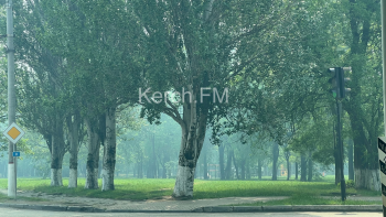 Новости » Общество: Район Войкова в Керчи окутал дымовой туман