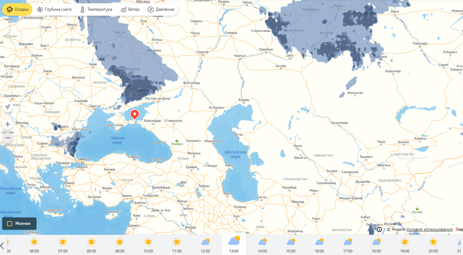 Карта погоды в керчи