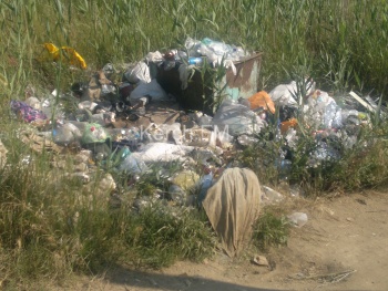 Керчане просят убрать свалку мусора на пляже в Аршинцево