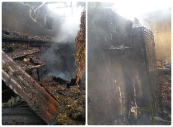В Бахчисарайском районе из-за удара молнии загорелся ресторан