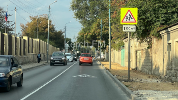Новости » Общество: Еще на нескольких дорогах Керчи появилась новая разметка