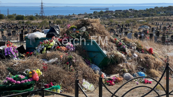 Новости » Общество: Никто не вывозит мусор с Опасненского кладбища