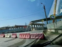 Новости » Общество: Улица Буденного в Керчи перекрыта в районе строительства путепровода