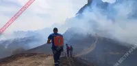 Новости » Общество: Кадры с места пожара в Коктебеле (Видео)