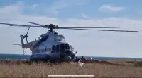 Новости » Криминал и ЧП: Для поиска подняли вертолет: в Ленинском районе туриста унесло в море