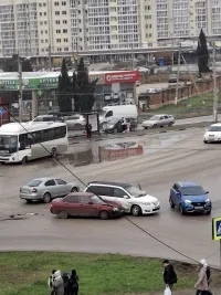 Новости » Криминал и ЧП: В Керчи произошла авария на Таврической площади